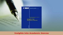 PDF  Insights into Academic Genres Download Online