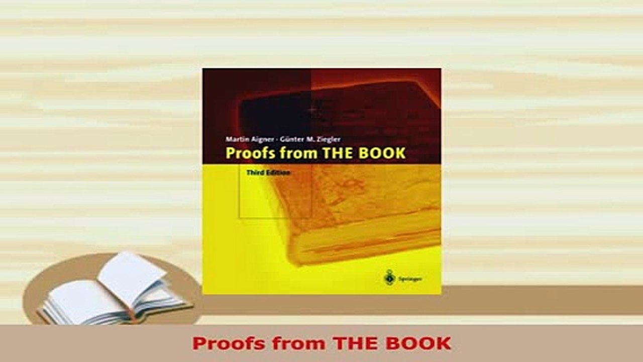 PDF  Proofs from THE BOOK Download Online