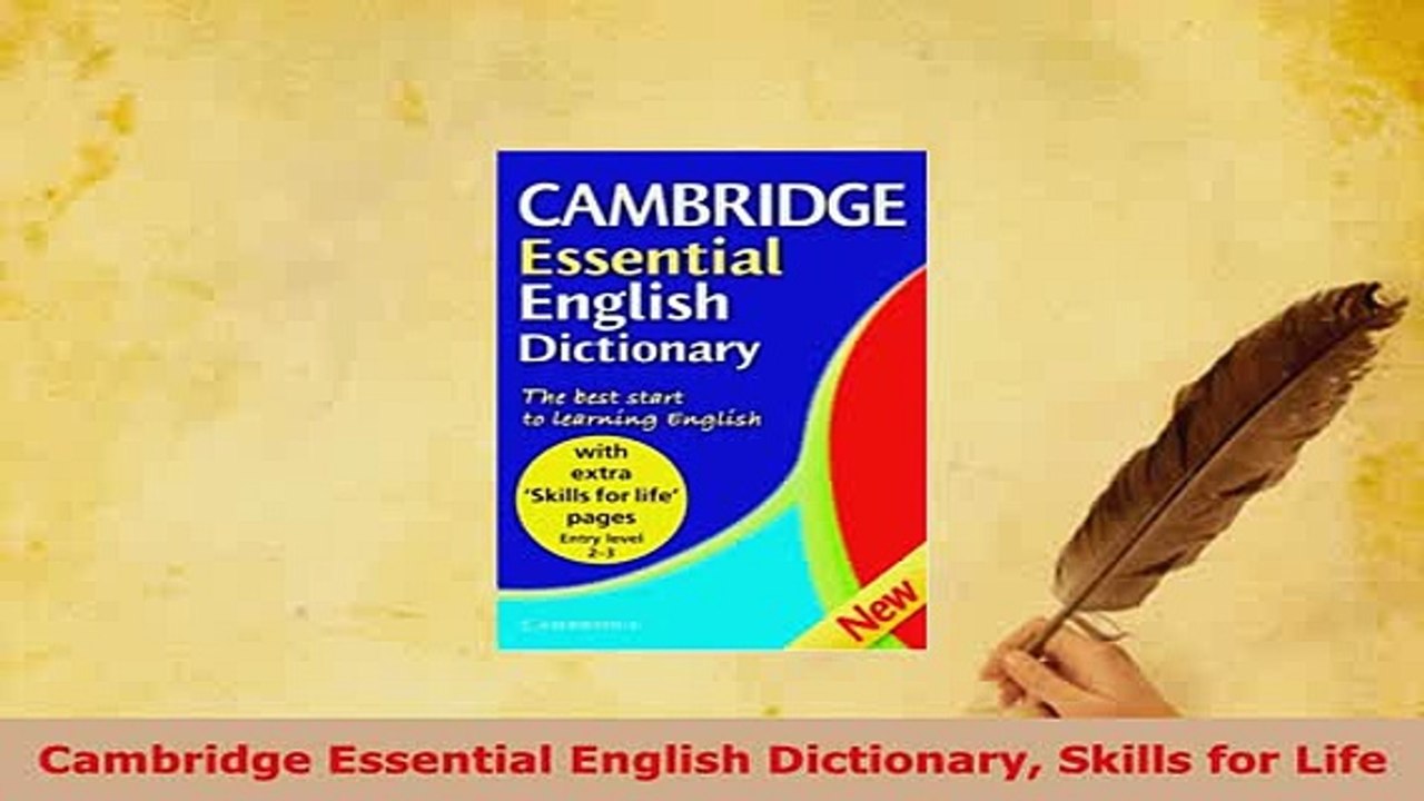 PDF Cambridge Essential English Dictionary Skills for Life Download Full Ebook video Dailymotion