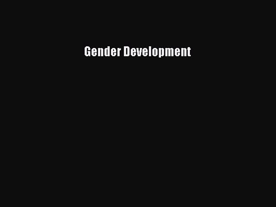 Read Gender Development Ebook Free