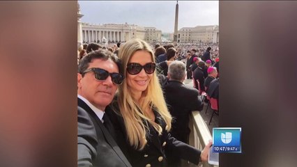 Encuentro entre el papa Francisco y Antonio Banderas