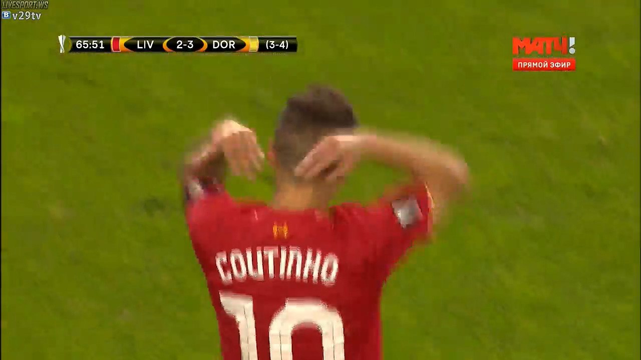 2-3 Philippe Coutinho Goal - Liverpool 2 - 3 Borussia Dortmund 14.04.2016 HD