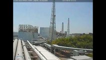 Fukushima Disaster - Spraying Dust Inhibitor onto Reactor Unit 1 - 09 June 2011