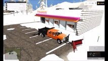 Farming simulator 2015 snow plowing (Dunkin Donuts) ep 5