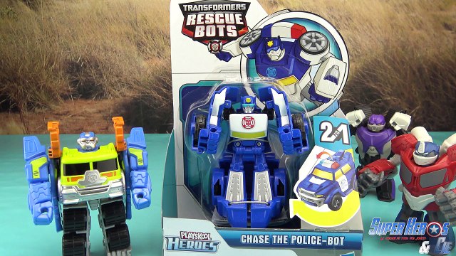 Transformers Rescue Bots Chase Robot transformable en français 4k Super Heros Et Compagnie