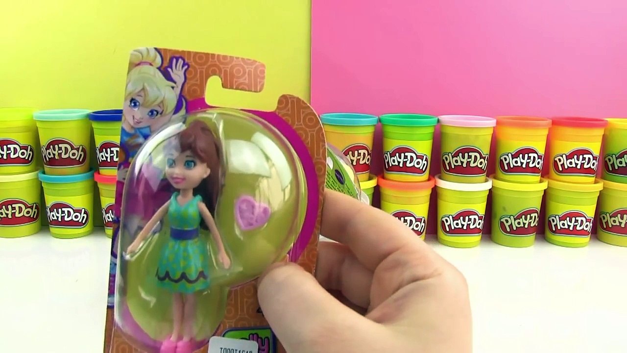 Polly Pocket Oyun Hamuru DEV Sürpriz Yumurta Açma Lila Shani Polly Oyuncak Bebek Setleri