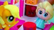 Shopkins Season 3 Unboxing with Fashems Toys Disney Frozen Queen Elsa & MLP Applejack in RV