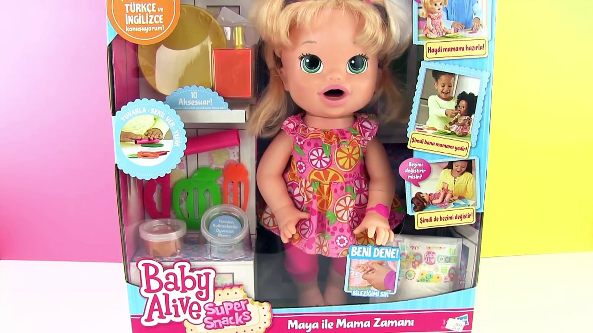 Baby Alive Maya ile Mama Zamanı Yemek Yiyen Oyuncak Bebek - Dailymotion  Video