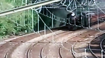 Pennsylvania Railroad 7002 and 1223 at speed