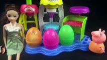 Peppa pig español Play doh Kinder surprise eggs Disney Frozen Elsa Anna Princess Barbie doll Pi TV