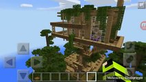 Minecraft PE map review | keralis jungle tree house