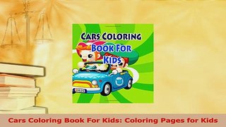 Download  Cars Coloring Book For Kids Coloring Pages for Kids Free Books