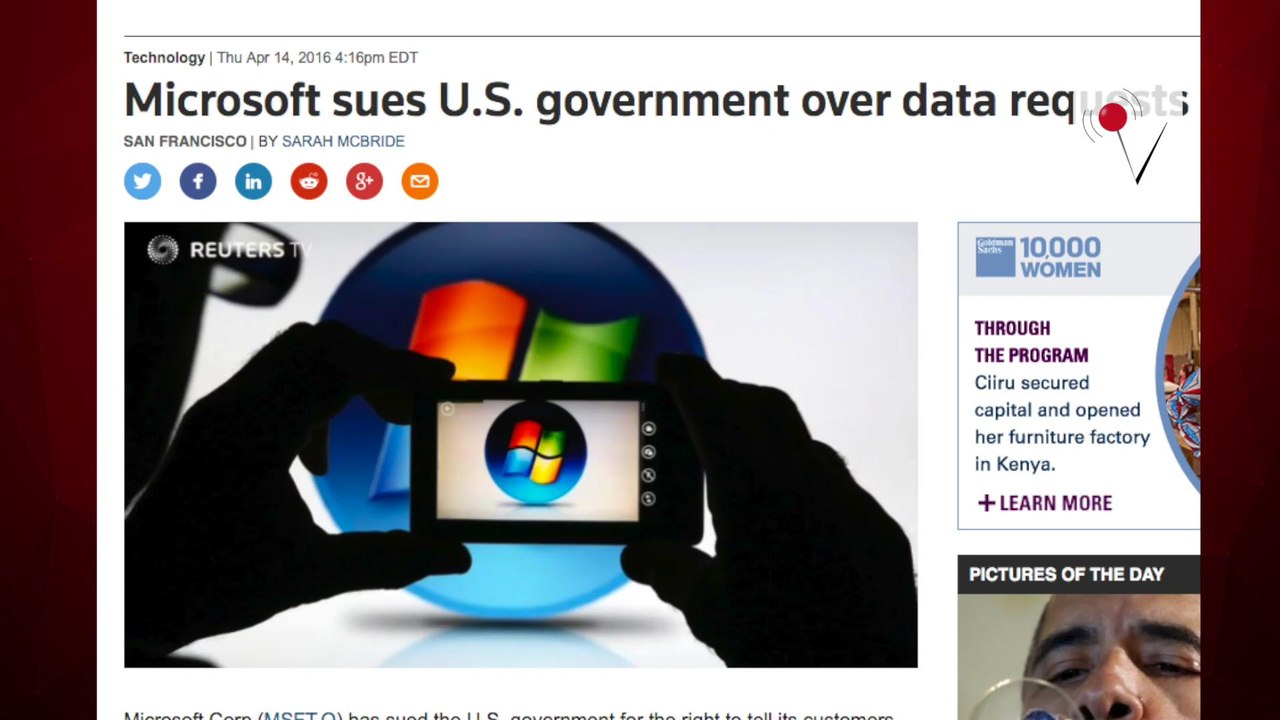 Microsoft Is Suing the Justice Department Over...