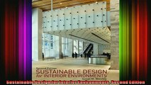 Read  Sustainable Design for Interior Environments Second Edition  Full EBook