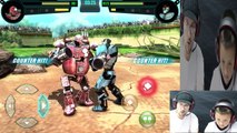 Dad vs. Son! Real Steel World Robot Boxing! Fatboy & Ambush Multiplayer WRB Gameplay | FGTEEV #1