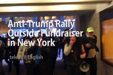 Anti-Trump Protests Outside New York Republican Gala
