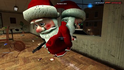 Gmod Prop Hunt Funny Moments - Hamburgers Vs. The Santa Claus (Garrys Mod)