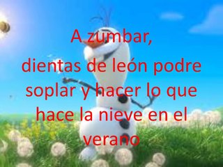 frozen una aventura congelada (letra de la canción verano)