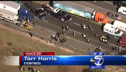 MILITARY VEHICLE OVERTURNS ON NJ TURNPIKE IN SOUTH BRUNSWICK  Jim Dolan has the story.
