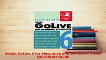 PDF  Adobe GoLive 6 for Macintosh and Windows Visual QuickStart Guide  Read Online
