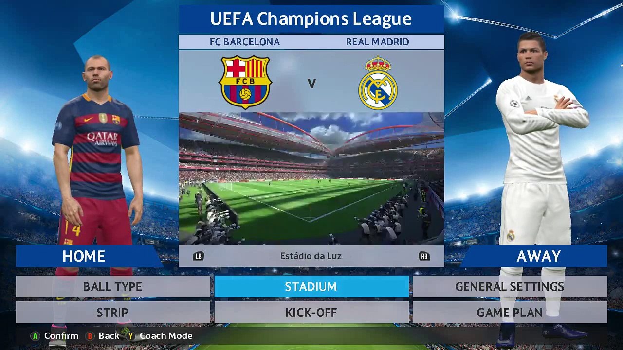 Barcelona vs Real Madrid UEFA Champion League PES 2016 by borum