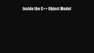 [Read PDF] Inside the C++ Object Model Download Free