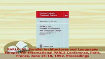 Download  PARLE 92 Parallel Architectures and Languages Europe 4th International PARLE Conference Free Books