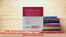 Download  High Performance Computing  HiPC 2007 14th International Conference Goa India December  EBook