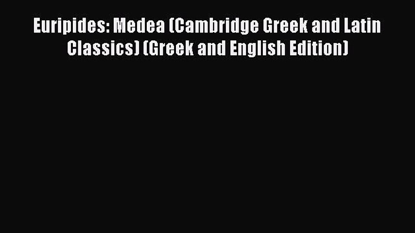 Cambridge Greek And Latin Classics
