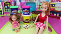 DisneyCarToys Frozen Anna Makes Play-Doh Shopkins Cake with Frozen Kids Krista New Rare Shopkins