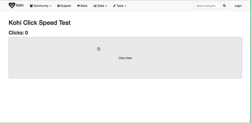 Kohi Click SpeedTest