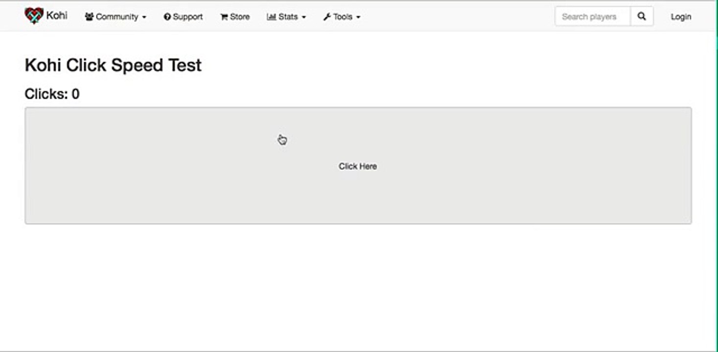 Kohi Click SpeedTest