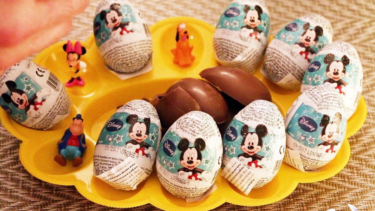 12 Disney Mickey Mouse Surprise Eggs Opening Unboxing Special Huevos Sorpresa not Kinder