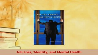 Download  Job Loss Identity and Mental Health Ebook