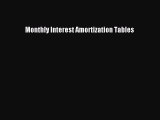 PDF Monthly Interest Amortization Tables  EBook