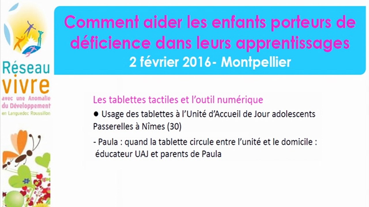 Comment aider les enfants porteurs de déficience dans leurs apprentissages - les tablettes tactiles et l'outil numérique