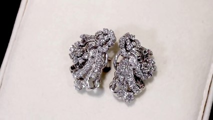 Vintage Diamond Cluster Earrings