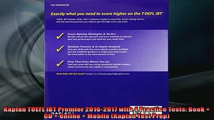 FREE DOWNLOAD  Kaplan TOEFL iBT Premier 20162017 with 4 Practice Tests Book  CD  Online  Mobile  DOWNLOAD ONLINE