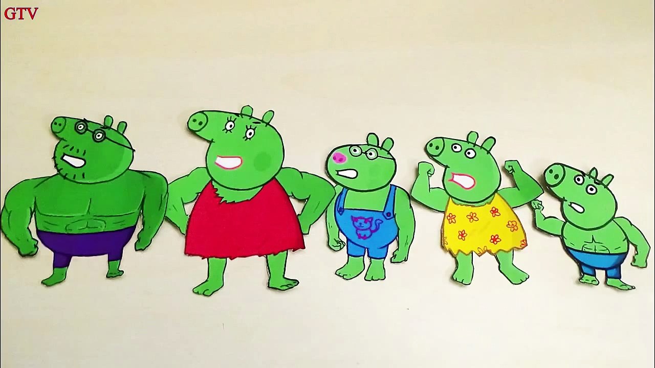 Peppa Pig Hulk Finger Family | Nursery Rhymes Lyrics Part 8