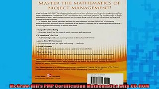 READ book  McGrawHills PMP Certification Mathematics with CDROM  FREE BOOOK ONLINE