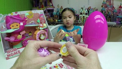NUM NOMS Cupcakes LipGloss & IceCream Toy Surprises + Giant Egg Surprise Opening Toys Review for Kid