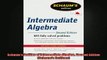 FREE DOWNLOAD  Schaums Outline of Intermediate Algebra Second Edition Schaums Outlines  BOOK ONLINE