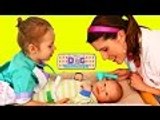 Disney | Baby Doctor Newborn Check Up Dr Sandra McStuffins & Daughter Ava Real Scale + Hospital Visit