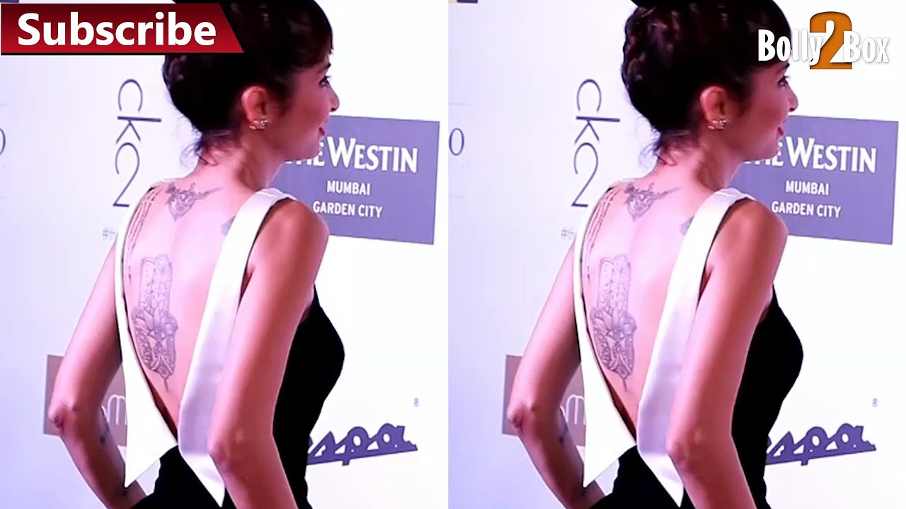 Model Exposing her back at Grazia Young Fashion Awards 2016.