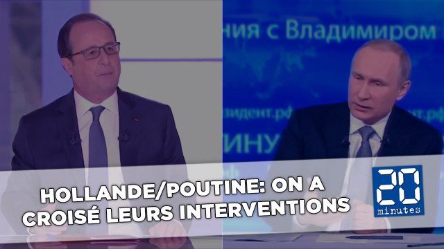 Poutine/Hollande: On a croisé leurs interventions télévisées