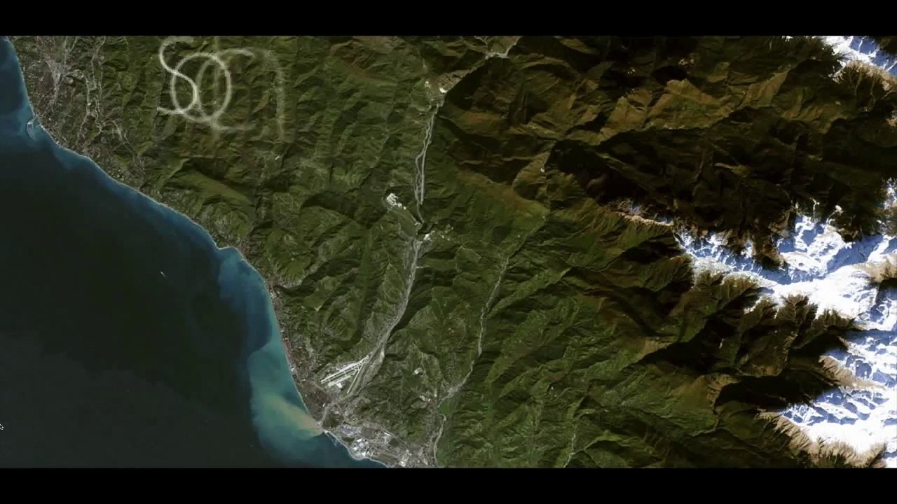 Vidéo 3D par satellite sur les équipements sportifs de Sotchi