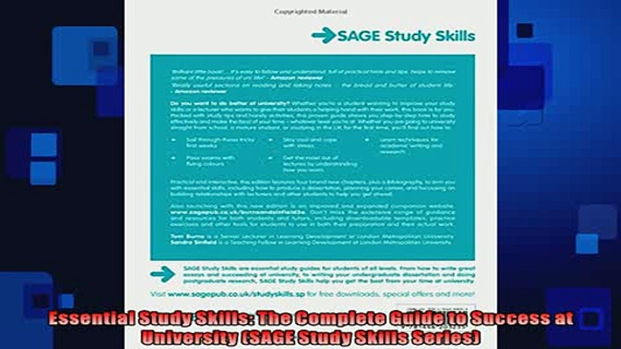 Free PDF Downlaod  Essential Study Skills The Complete Guide to Success at University SAGE Study Skills  DOWNLOAD ONLINE