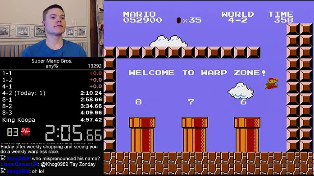 Il bat le record du monde de Super Mario Bros