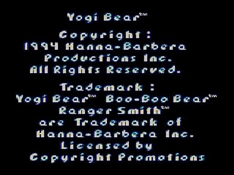 Genesis - Yogi Bear's Cartoon Capers Intro