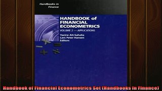 READ book  Handbook of Financial Econometrics Set Handbooks in Finance  FREE BOOOK ONLINE
